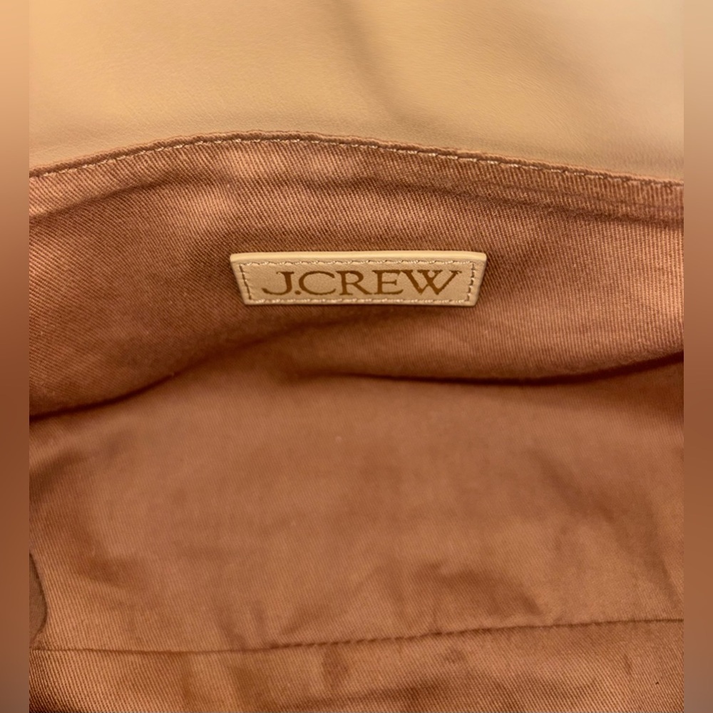 J.Crew Small Berkeley Top Handle Suede and Leather Bag Light Khaki CH242 - Picture 12 of 16